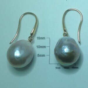 Honora Natural Color Silver Gold Plated Ming Pearls Earring